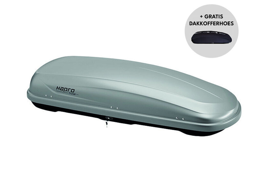 Hapro Traxer 6.6 zilver grijs 410L dakkoffer