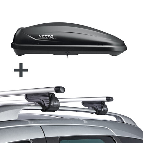 Hapro Traxer 4.6 dakkoffer 370 liter + Hapro Cronos dakdragers Alfa Romeo 156 Crosswagon vanaf 2004